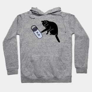 Black cat and water bottle Hoodie